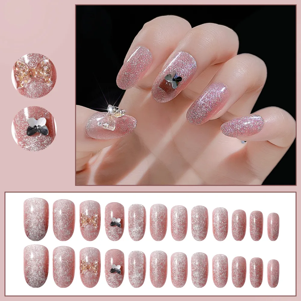 Fake Nail Patches Hand Wearing Art - Jelly Glue