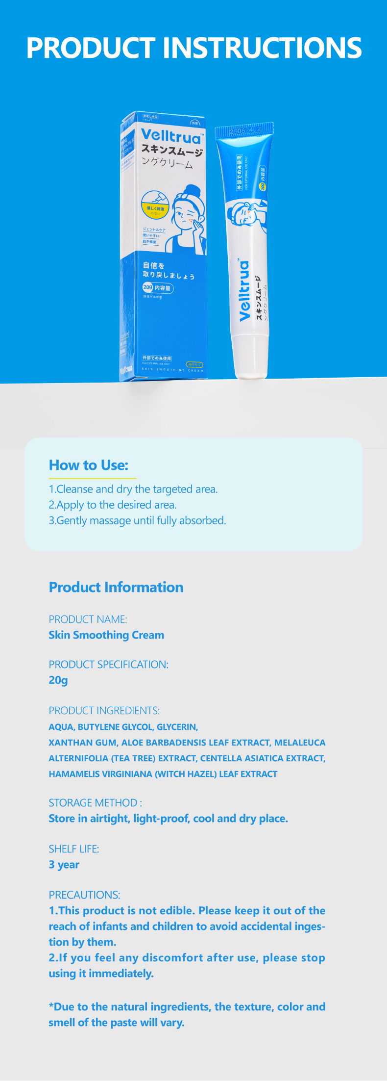 Velltrua Anti-Acne Gel  Acne Treatment Cream, Fades Acne Marks & Pockmarks, Minimizes Pores With Salicylic Acid, Targets Blackheads & Closed Comedones — foto 3