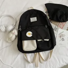 Japanese Girl All-match Ins Backpack - Black - View 1