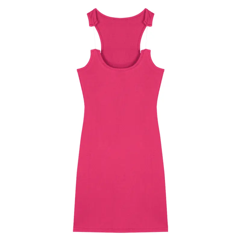Women's Rose Red Invisible Strap Dress