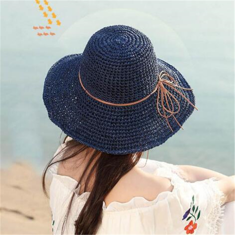 Foldable Raffia Women's Big Brim Beach Hat