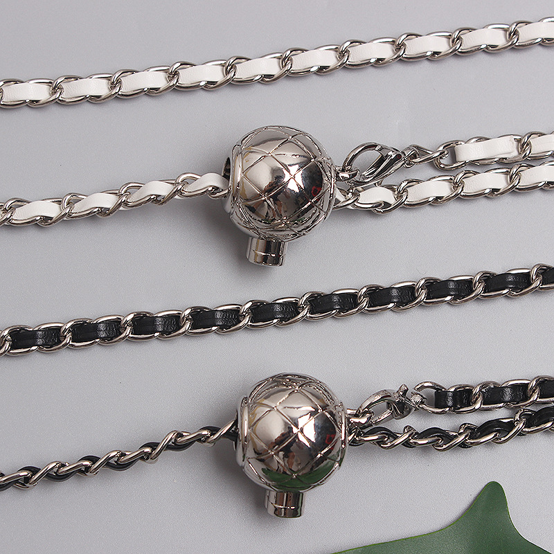 Small Golden Ball Waist Chain Small Fragrant Wind Thin Belt Dress Women