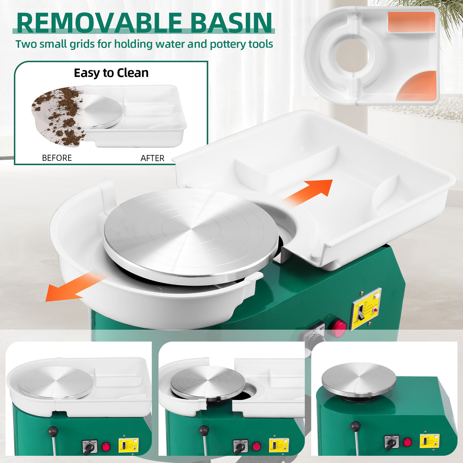 350W Electric Pottery Wheel Turntable Ceramic Forming