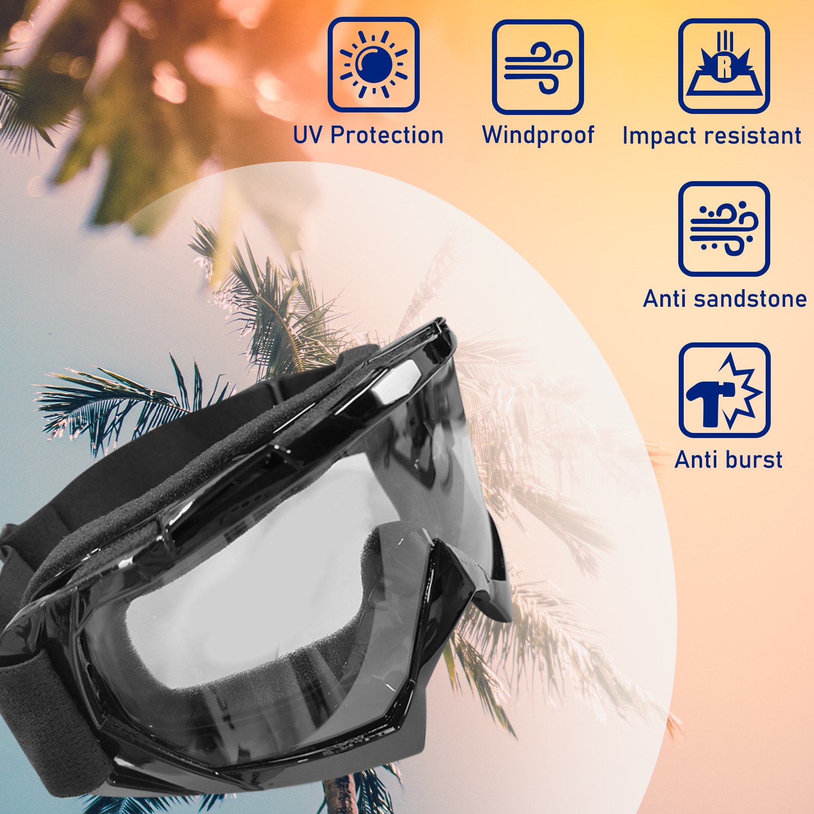 Off-Road Motorcycle Motocross Goggles Dirt Bike ATV UTV M T B UV400 Riding — image 2