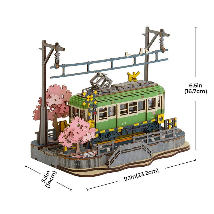 Sakura Journey 3D Puzzle Model Teens Gift - Kamakurakokomae station in front of Kamakura High School, the sakura train beckons you to a thrilling journey with your loved one. Be a tourist for a day as you leisurely roam the seaside where the windows are w