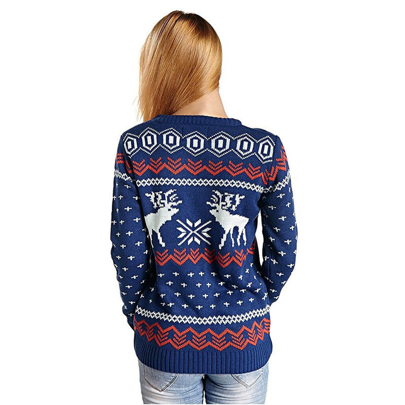Autumn And Winter Women's European And American Bottoming Round Neck Sweater Pullover