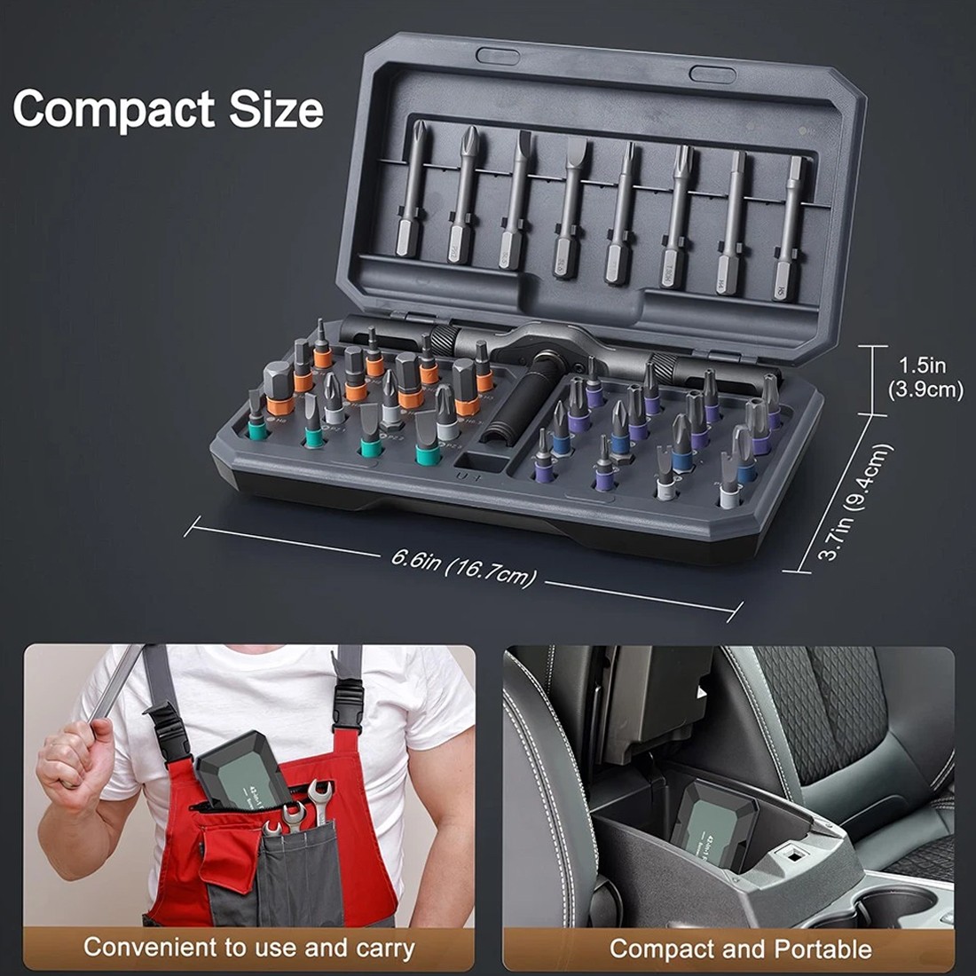 Magnetic Screwdriver Set, 42 In 1 DIY Ratchet Screwdriver Kit For Home, Bikes