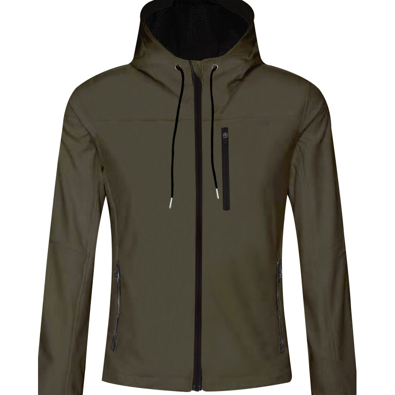 New Autumn And Winter Zipper Sweater Sports And Leisure Men's Hooded Long-sleeved Jacket Pure Color