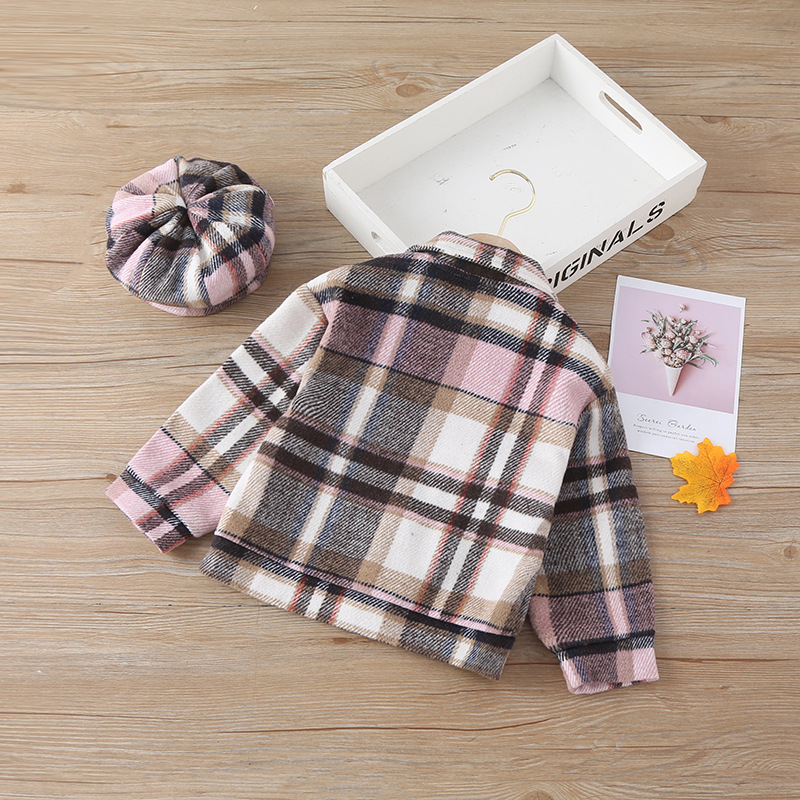 Girls Fashion Small Plaid Coat Fashion — foto 6
