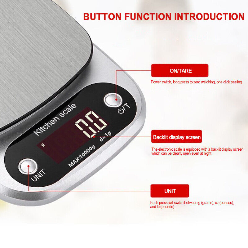 Digital Kitchen Scale  10kg  With LCD Screen, Food Scale, Credit Scale, Electronic Scale C 8