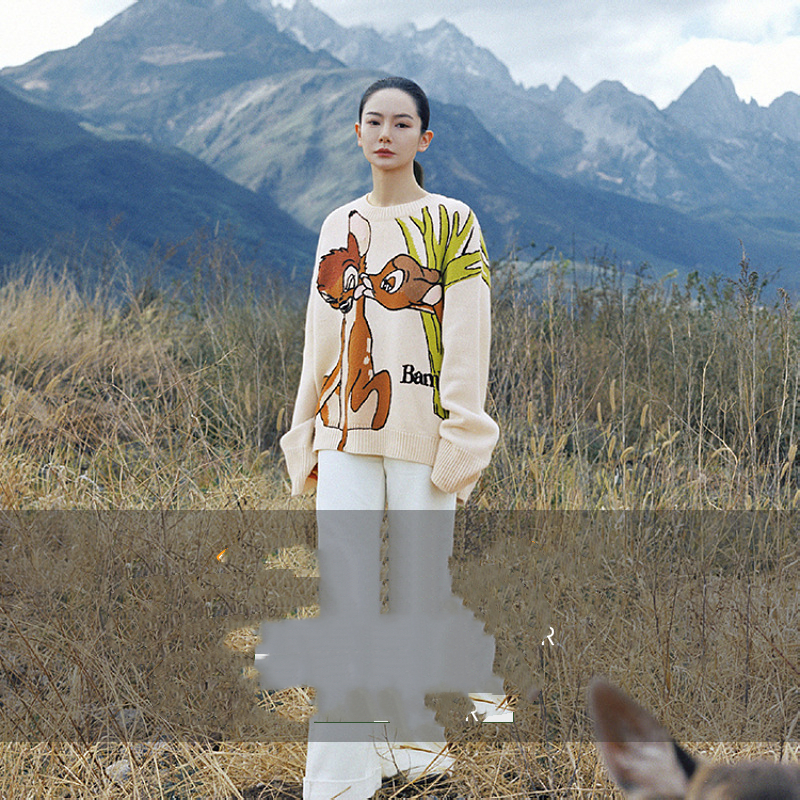 Retro Lazy Style Outer Wear Sweater