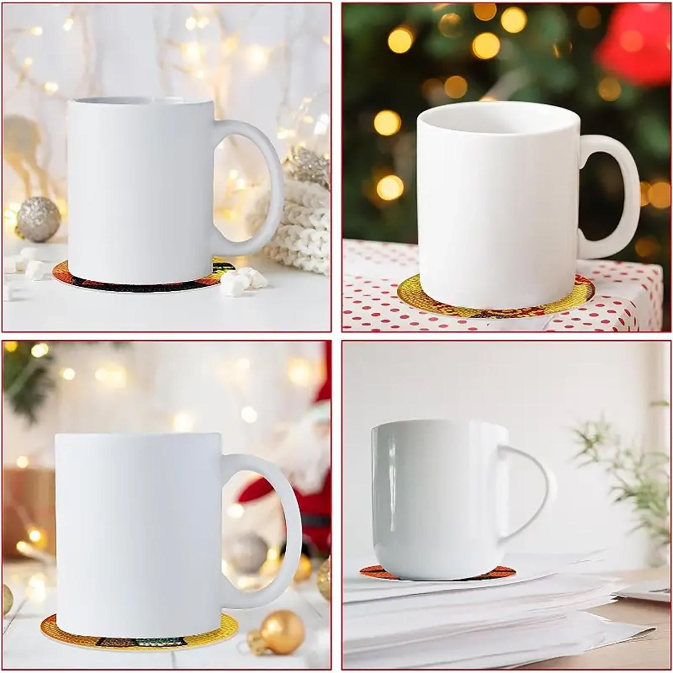 Diamond Art Drawing Coaster With Bracket, DIY Mandala Pattern Diamond Art Coaster, Suitable For Adults And Beginners Diamond Drawing Kit, Diamond Kit Craft Supplies, Exquisite Gifts For Frien