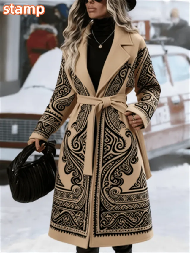 Fashionable Casual Long Coat Brown1 - Shop at LoveMi