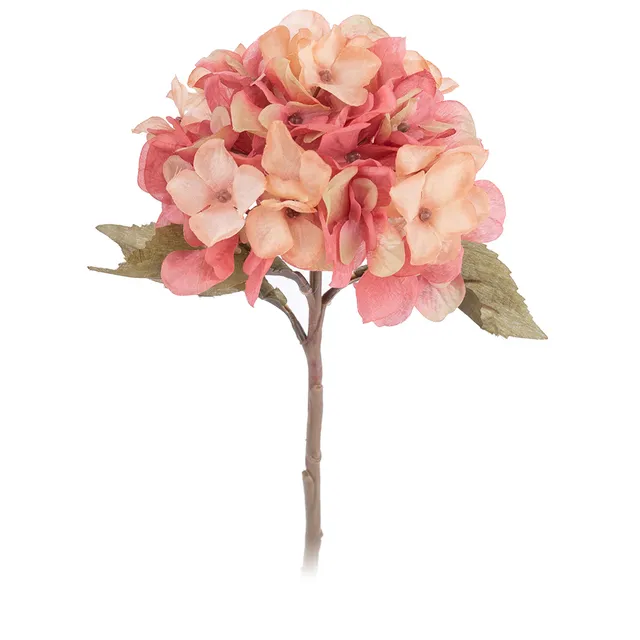 Artificial Flowers Hydrangea Branch Home Wedding Decor Autum Orange - Shop at LoveMi