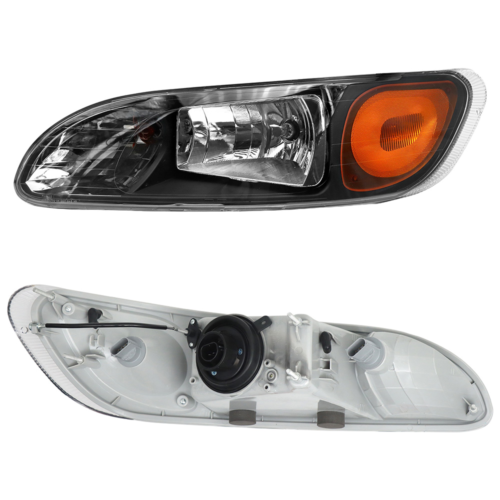 Left Black Headlights Compatible With Peterbilt 337,386,387 With Turn Signal