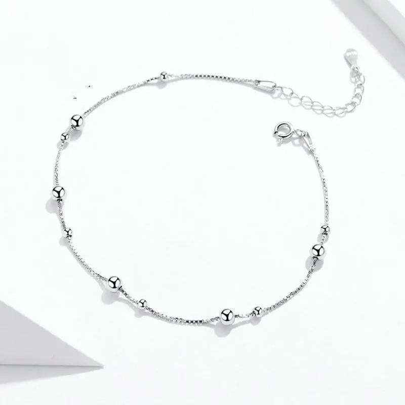 Women's Fashion Simple White Gold Plated Anklet