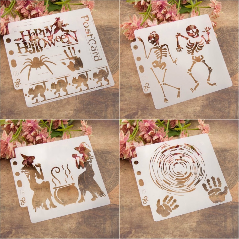 Halloween DIY Pre-drawing Decorative Border Ruler Hollow Spray Template - Image 9