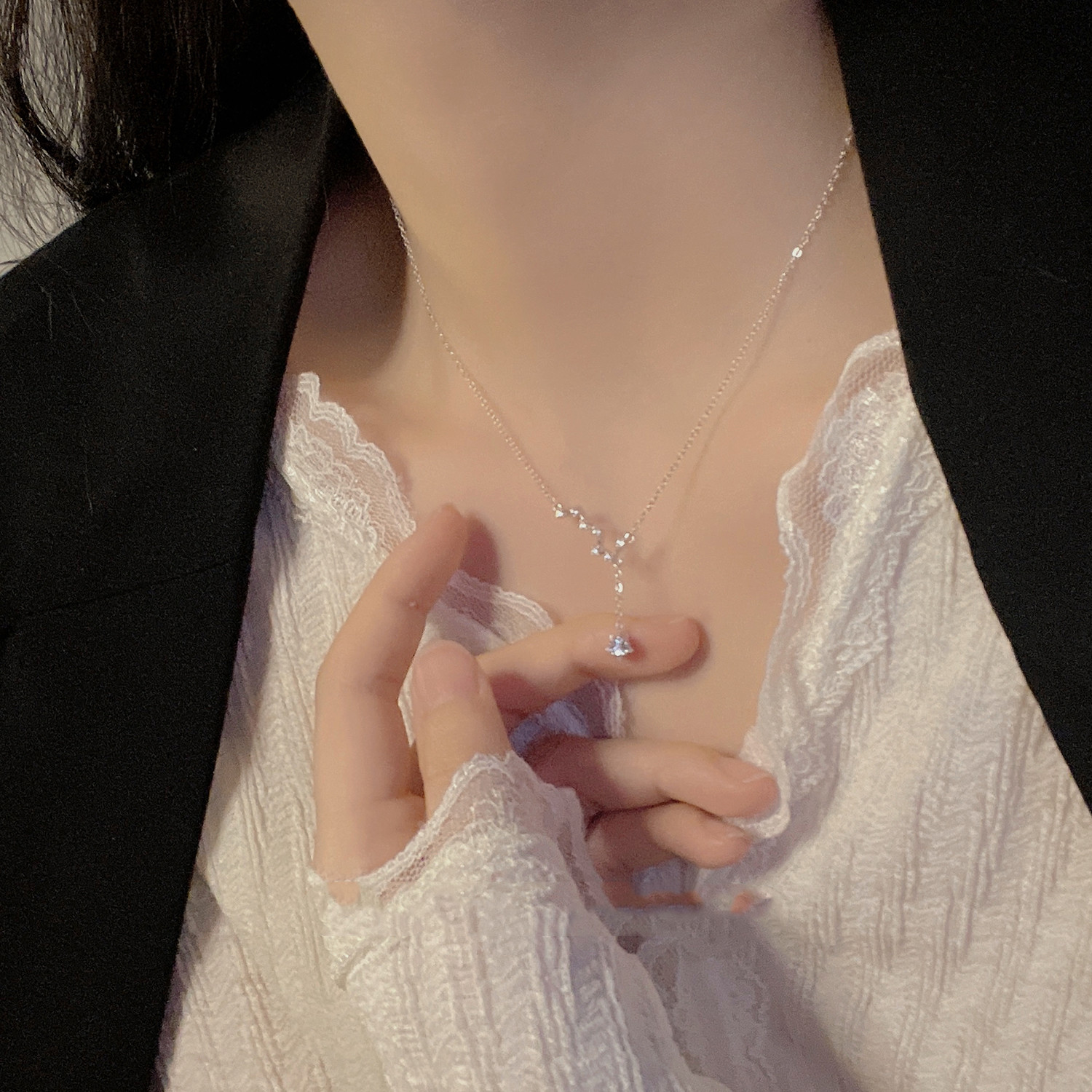 Big dipper necklace female (gold)