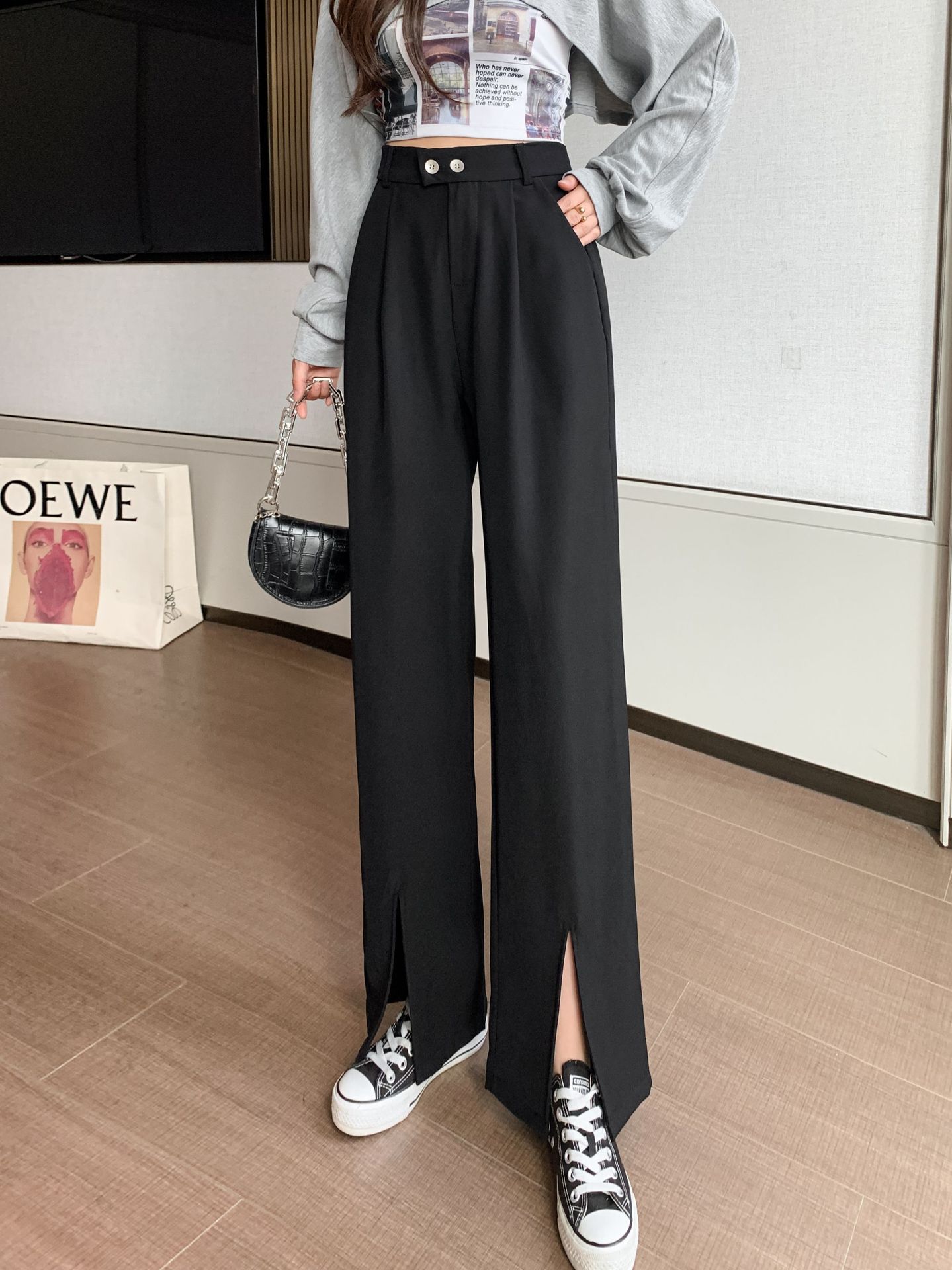 Title 4, Early Autumn Split Suit Pants Women High Waist ...