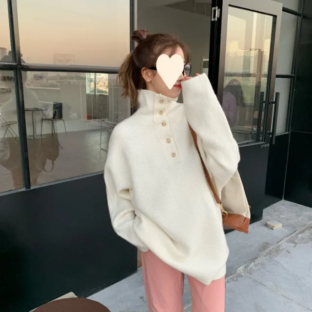 Thickened Turtleneck Keep Warm Sweater Women Fashion White - Shop at LoveMi