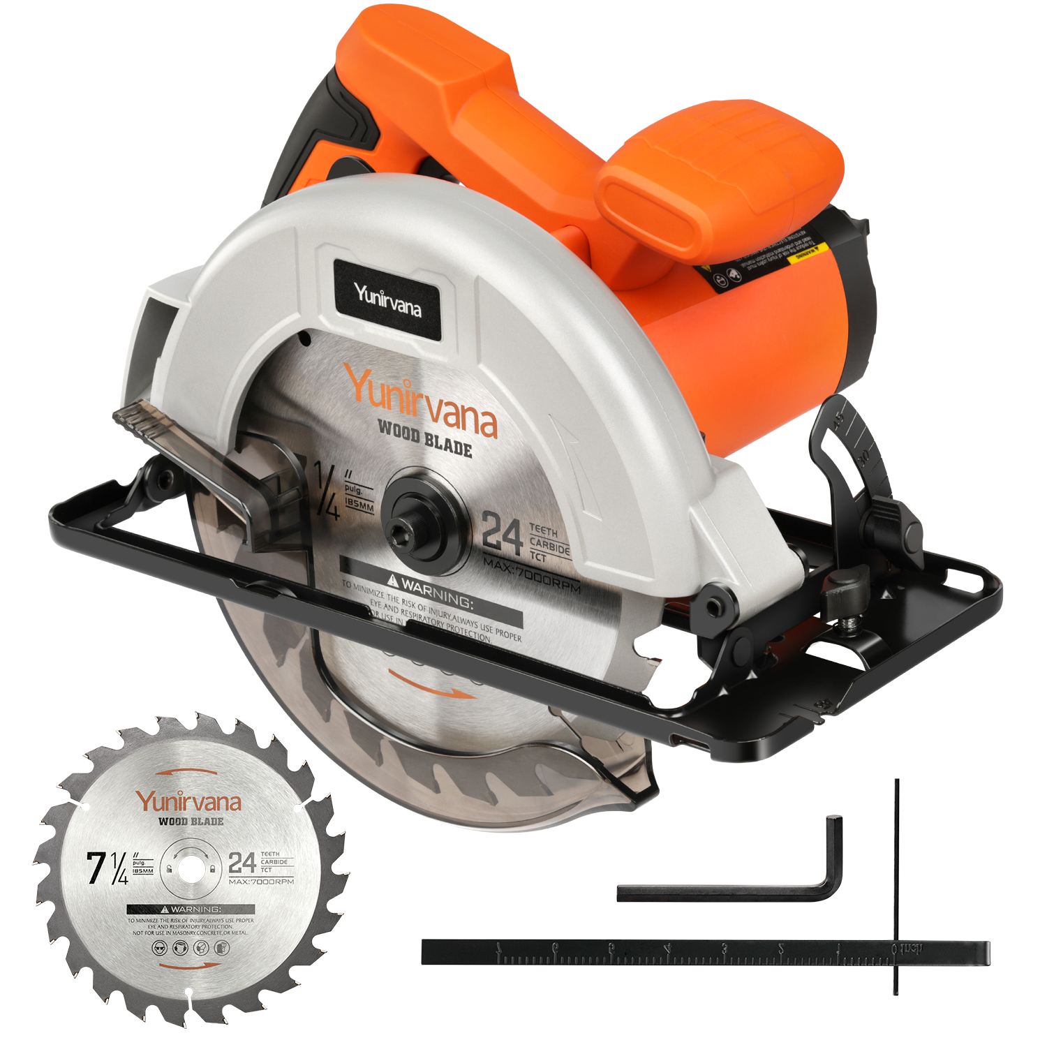 Scie circulaire haute vitesse yunirvana 1400 w, 6000 tr/min
