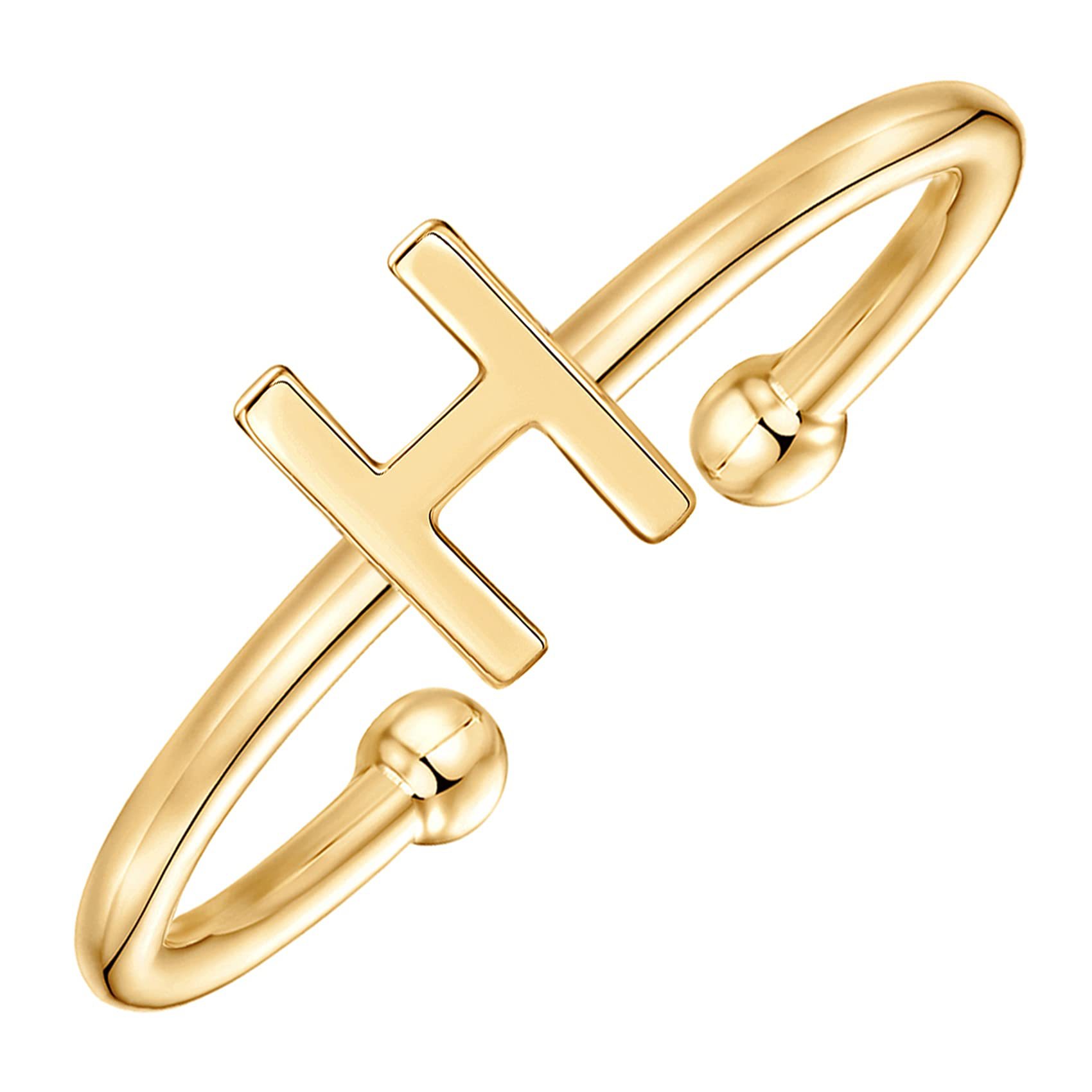 Title 3, Fashion Style Cutout Letter Ring