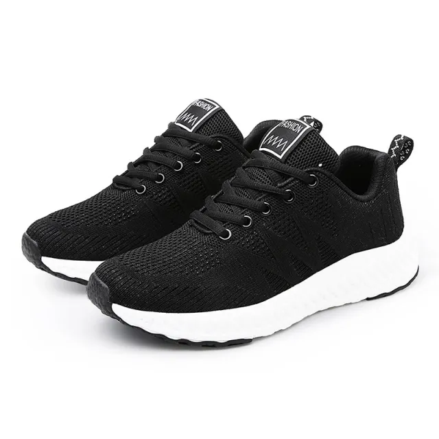 Sports Shoes Women Thick Bottom Leisure For The Elderly Black - Shop at LoveMi