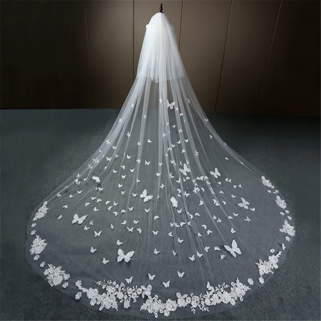 Starry Sky Veil Bridal Wedding Dress White Butterfly - Shop at LoveMi