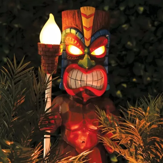 Angry Totem Garden Garden Decoration Outdoor Smiley Totem Solar Resin Decoration Angry Totem - Shop at LoveMi