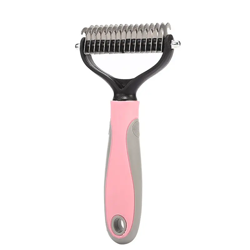 Stainless Double-sided Pet Brush Hair Removal Comb Grooming Dematting Dog