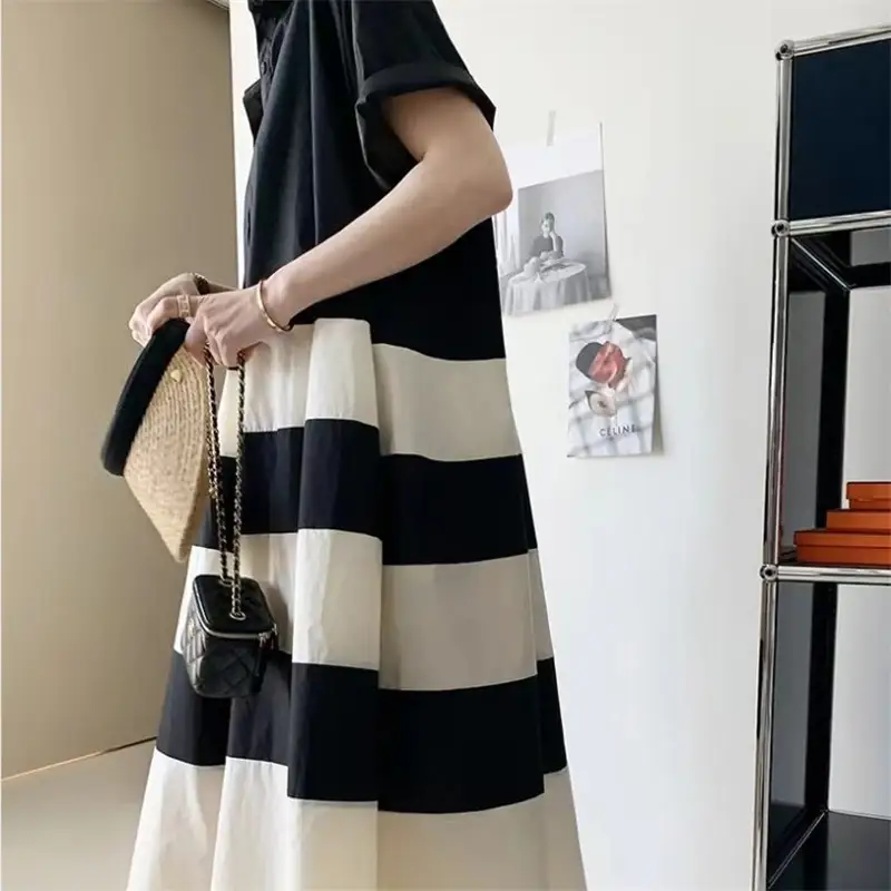 A- Line Half Cardigan Short Sleeve Shirt Dress