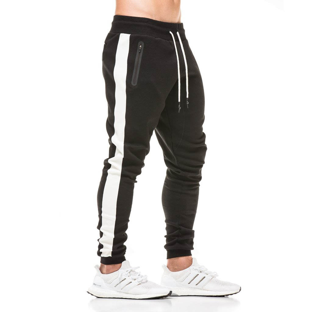Men's Muscle Sports Casual Trousers Color Blocking