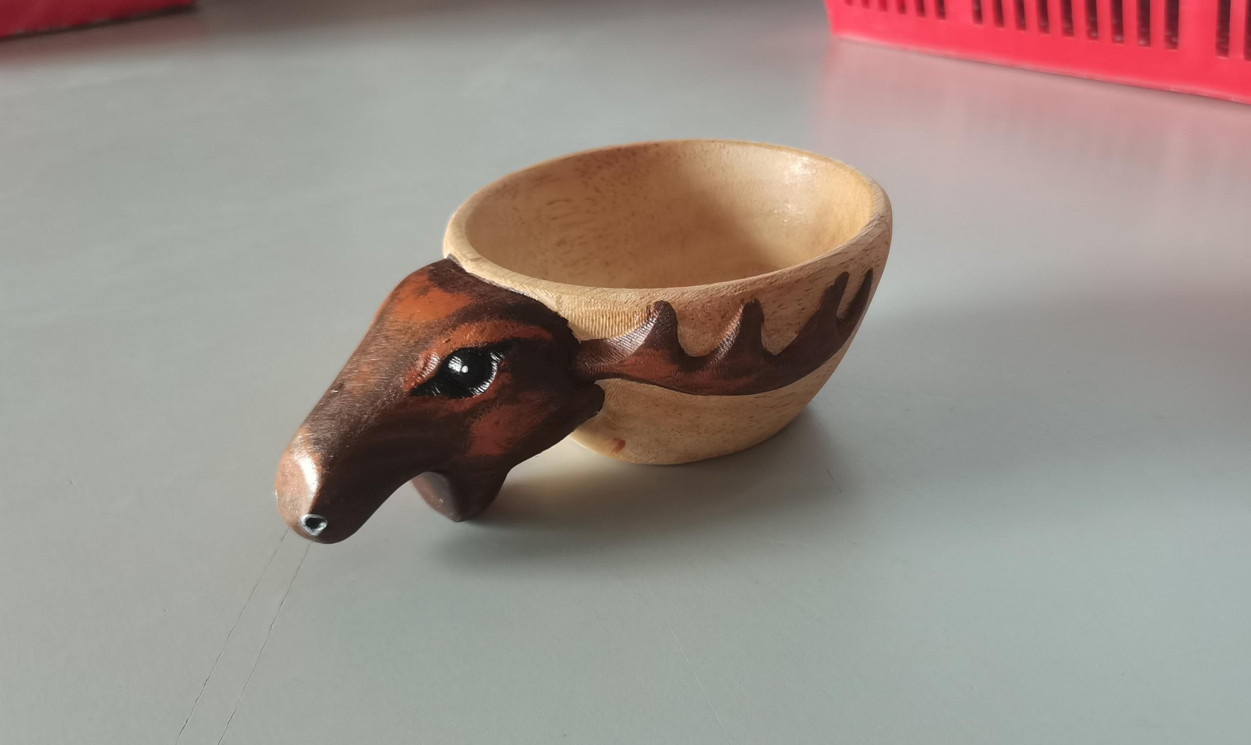 Hand Carved Cup Scandinavian Kuksa Wooden Mug - Picture 6 of 15