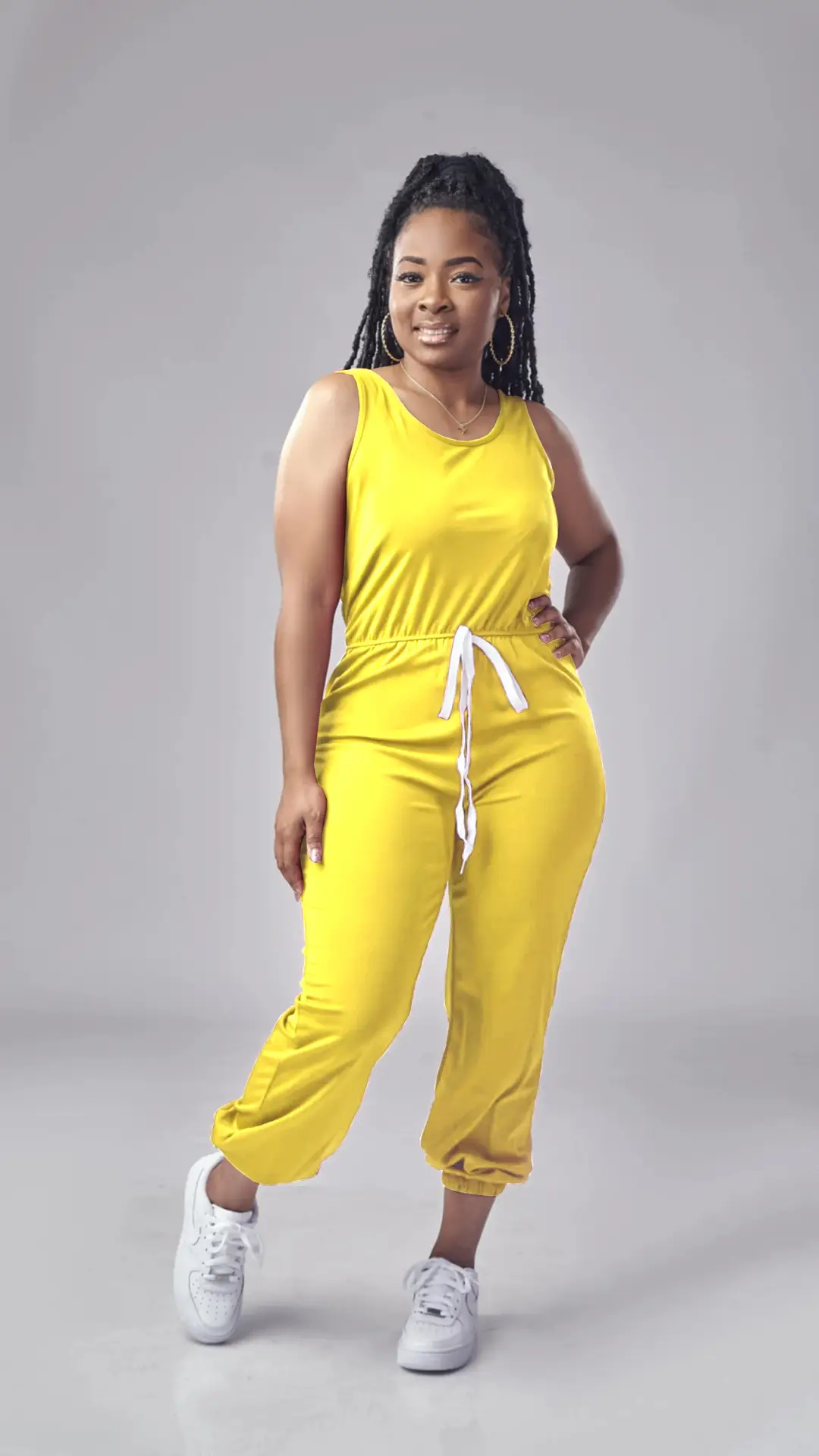 European And American Waist Drawstring Jumpsuit Trousers Fashion Casual Exercise