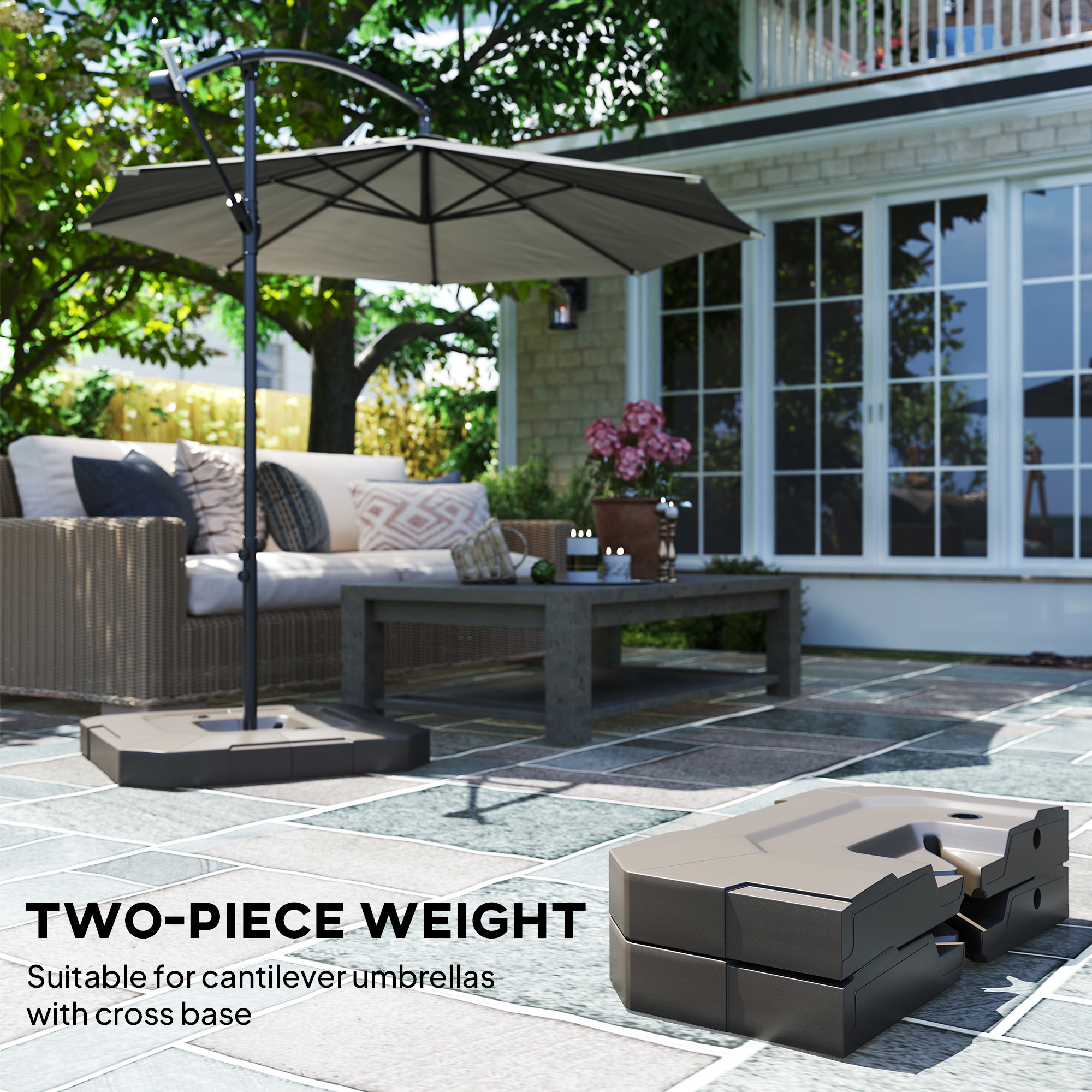 2-Piece Cantilever Umbrella Base Weight Set