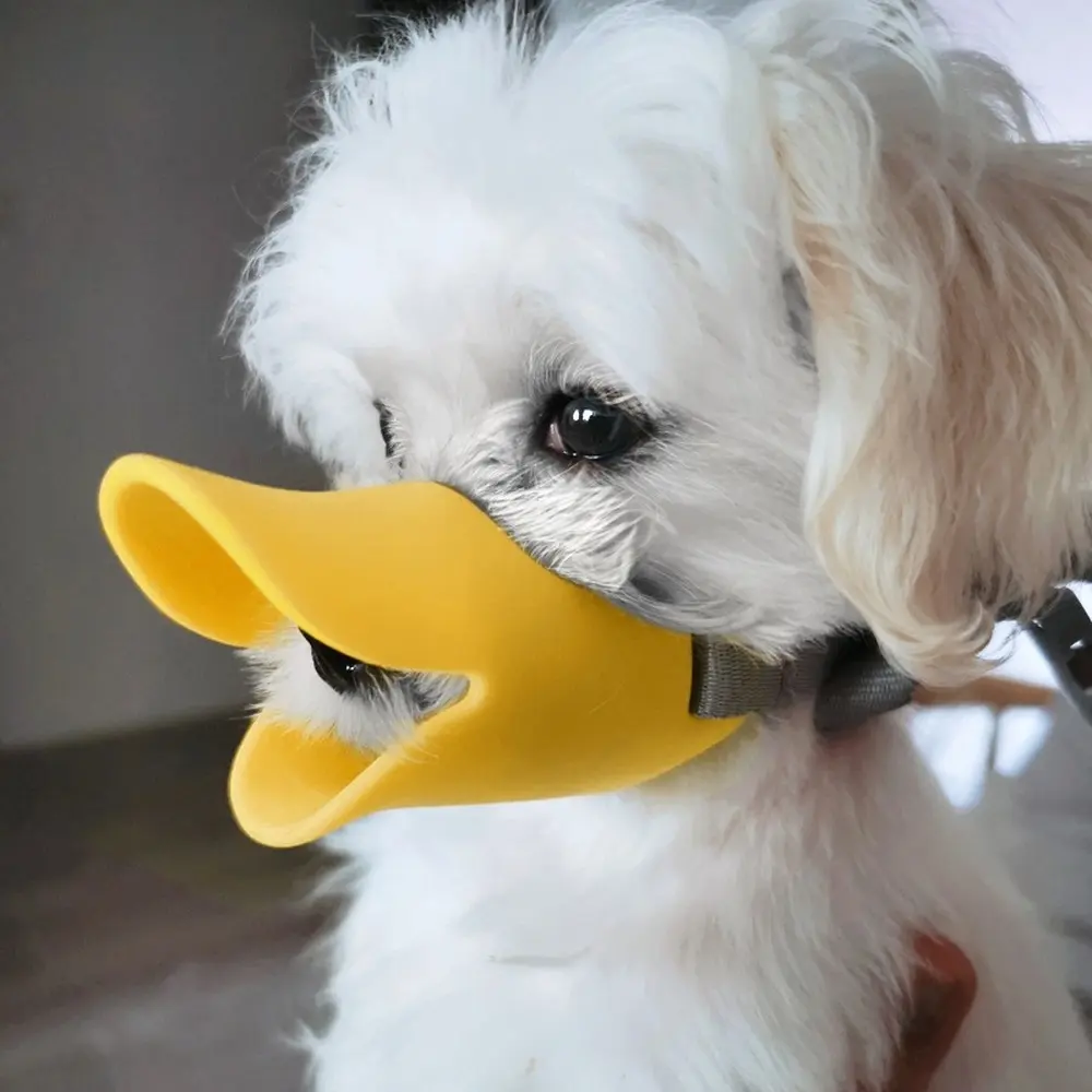 Dog Muzzle Silicone Mask Duck