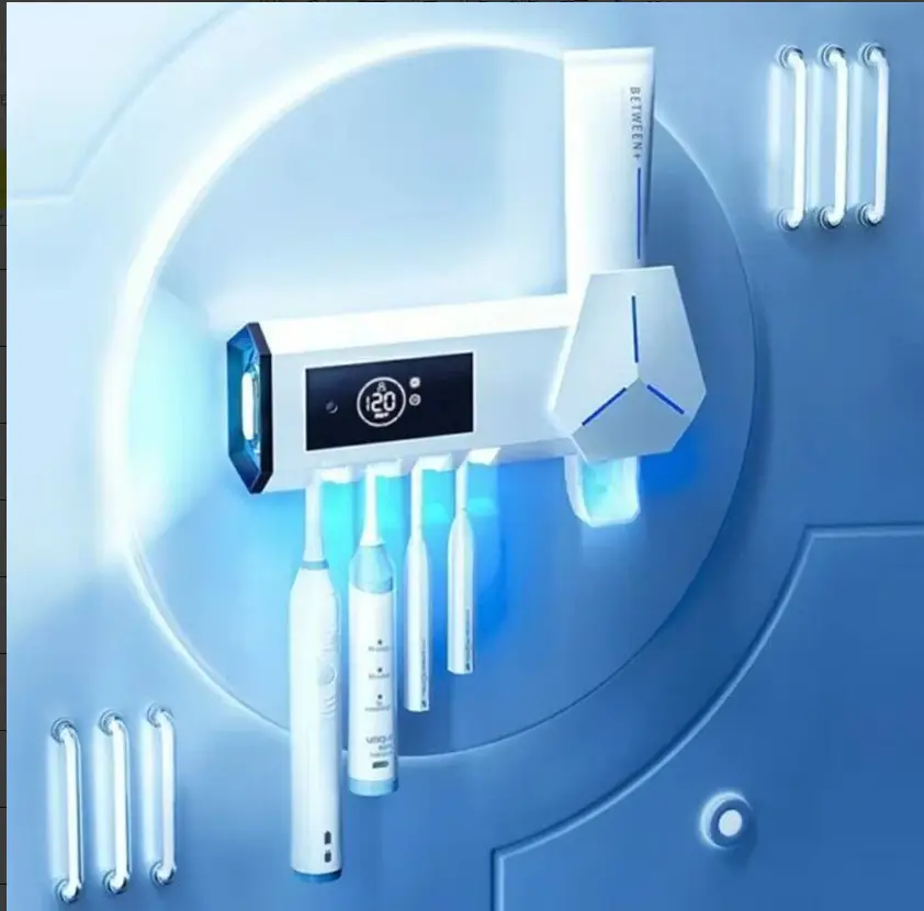 White UV Toothbrush Sanitizer & Holder