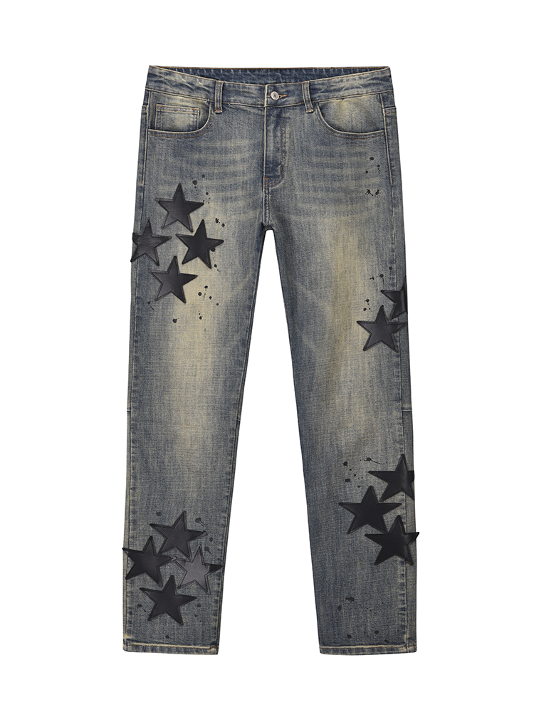 Title 9, Jeans Slim de Cuero Estrella Estilo High Street...