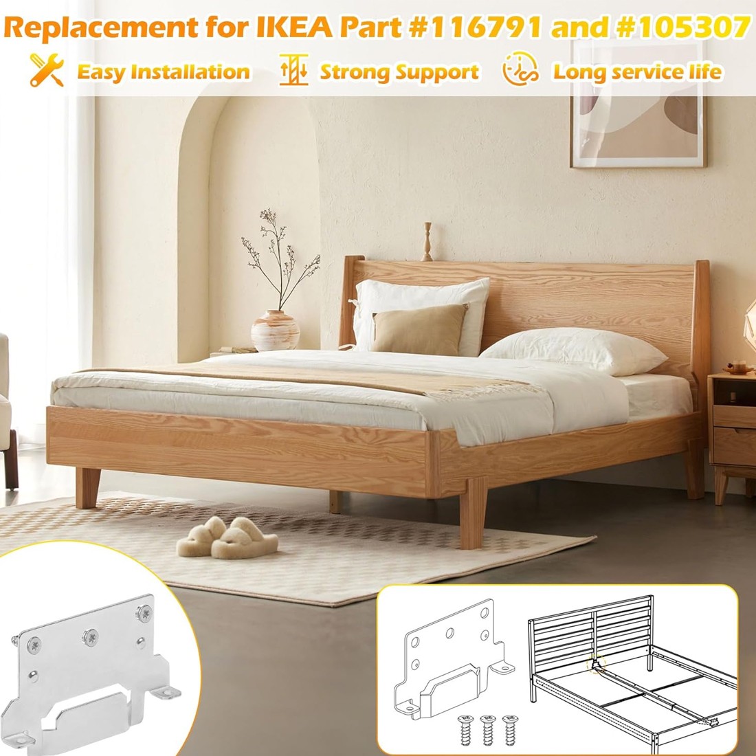 116791 Ikea Skorva Midbeam Bed Monunting Brackets X 8 Camper Conversion — image 6