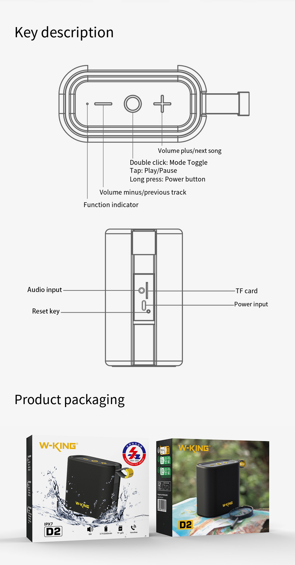 Title 10, W-KING D2 Altoparlante Bluetooth wireless Subwo...