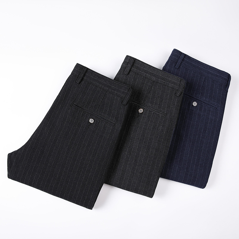 Title 1, Pantalones Largos Rectos para Hombre Business D...