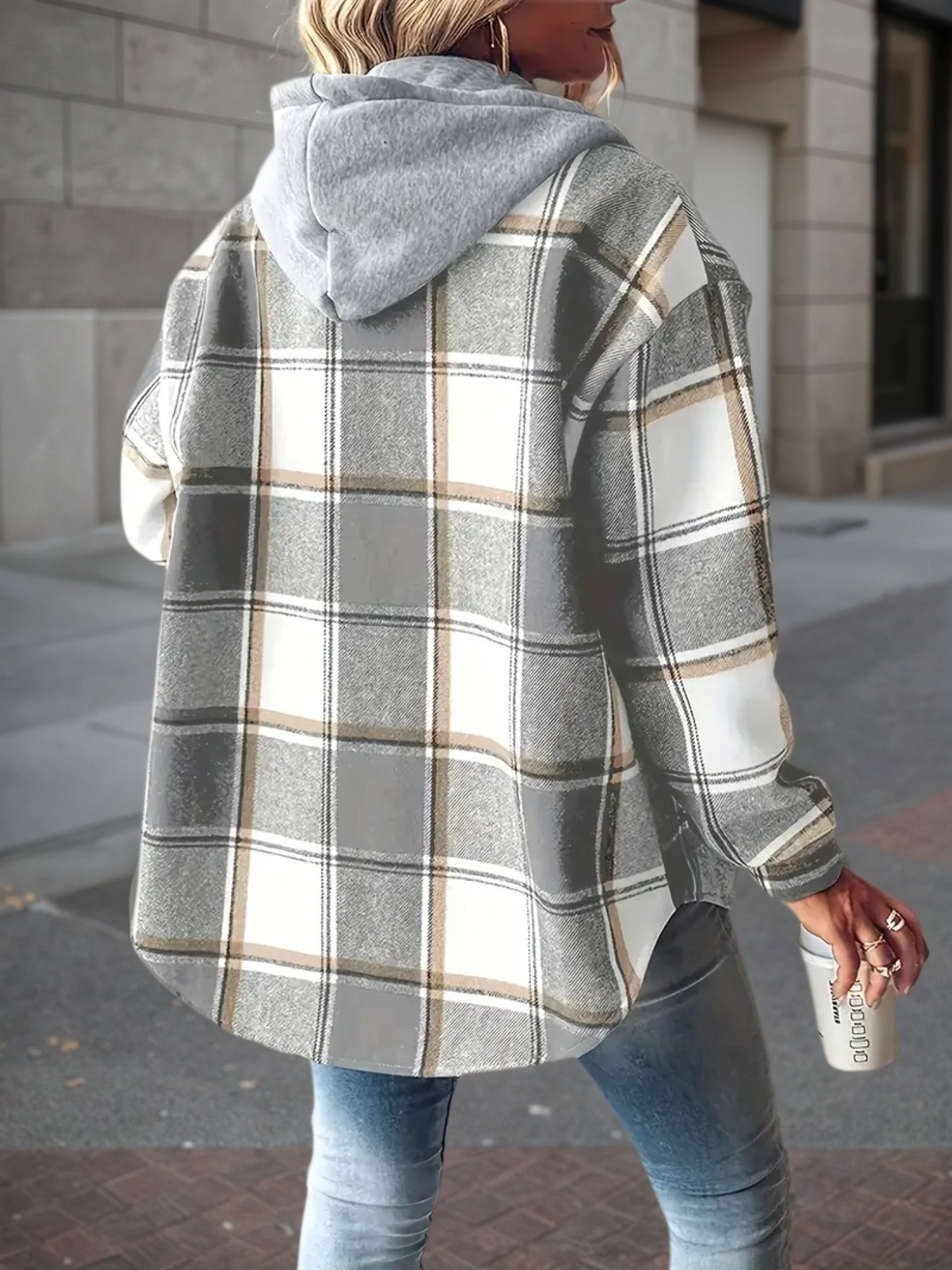 Women’s Plaid Hooded Jacket