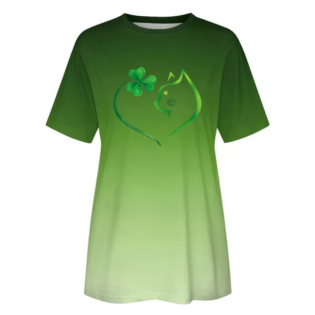 Women's Patchwork Printed Clover Top Lxt22121408 5Xl - Shop at LoveMi