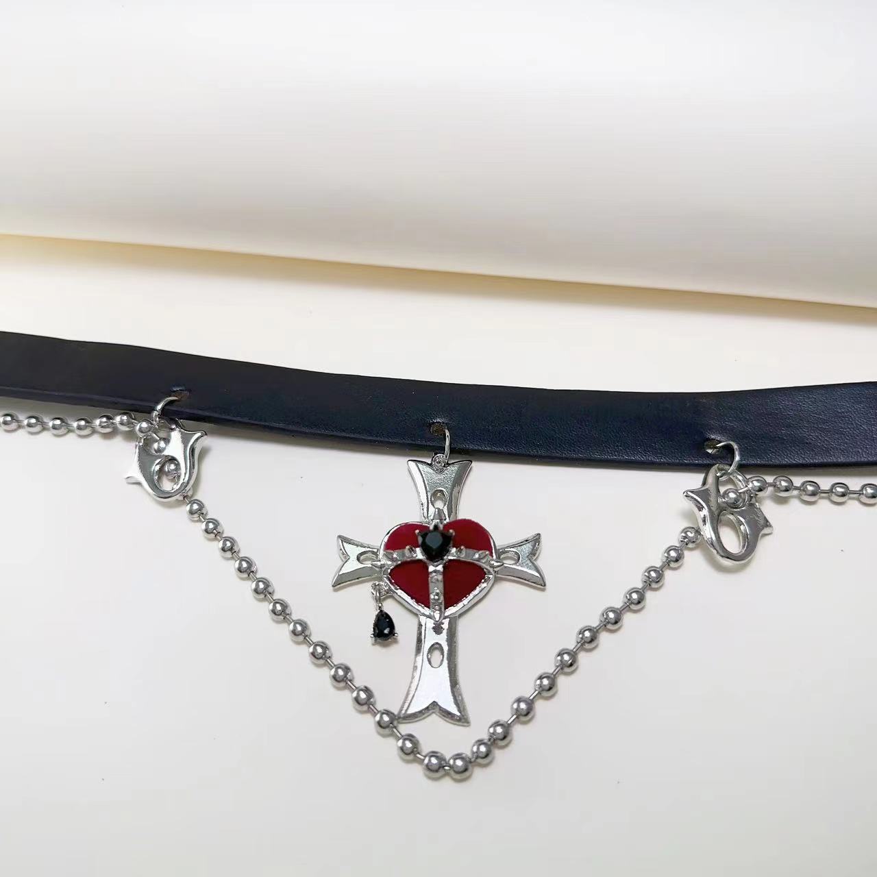 Fashion Cross Heart Clavicle Chain