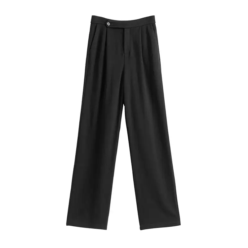 Slender High Waist Wide Leg Pants Slim And Versatile Casual