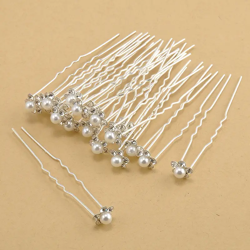Bridal Hairpin Accessories Coil Hair Pearl Flower Headdress