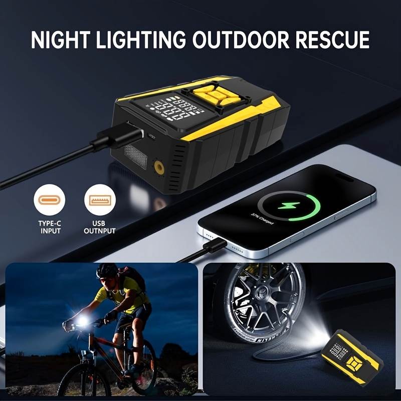 Car Tyre Inflator Electric Air Compressor Pump 12V 150PSI With LED Light
