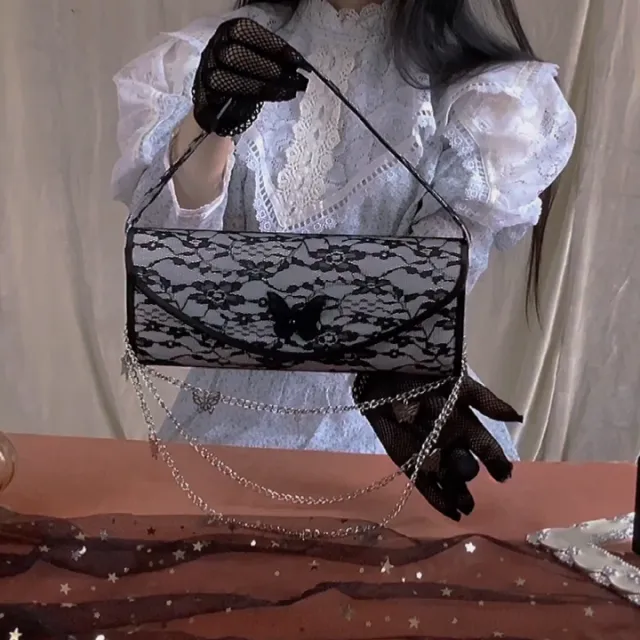 Lace Niche Design Versatile Clutch Bag Lace Chain - Shop at LoveMi