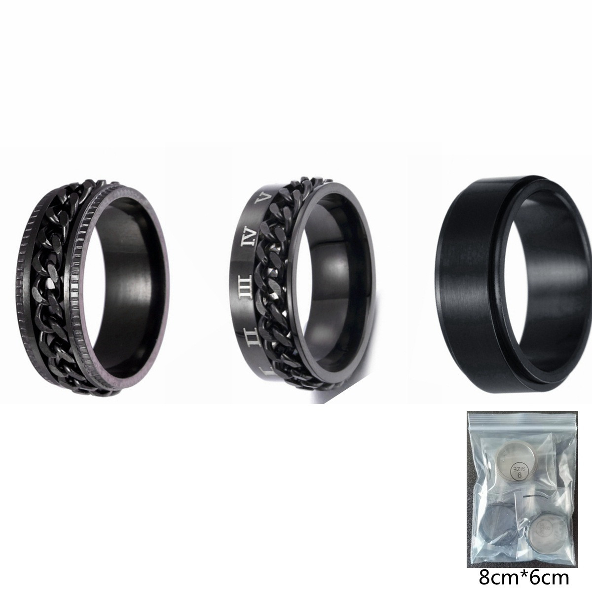 Title 3, Fashion Rotary Titanium Steel Ring