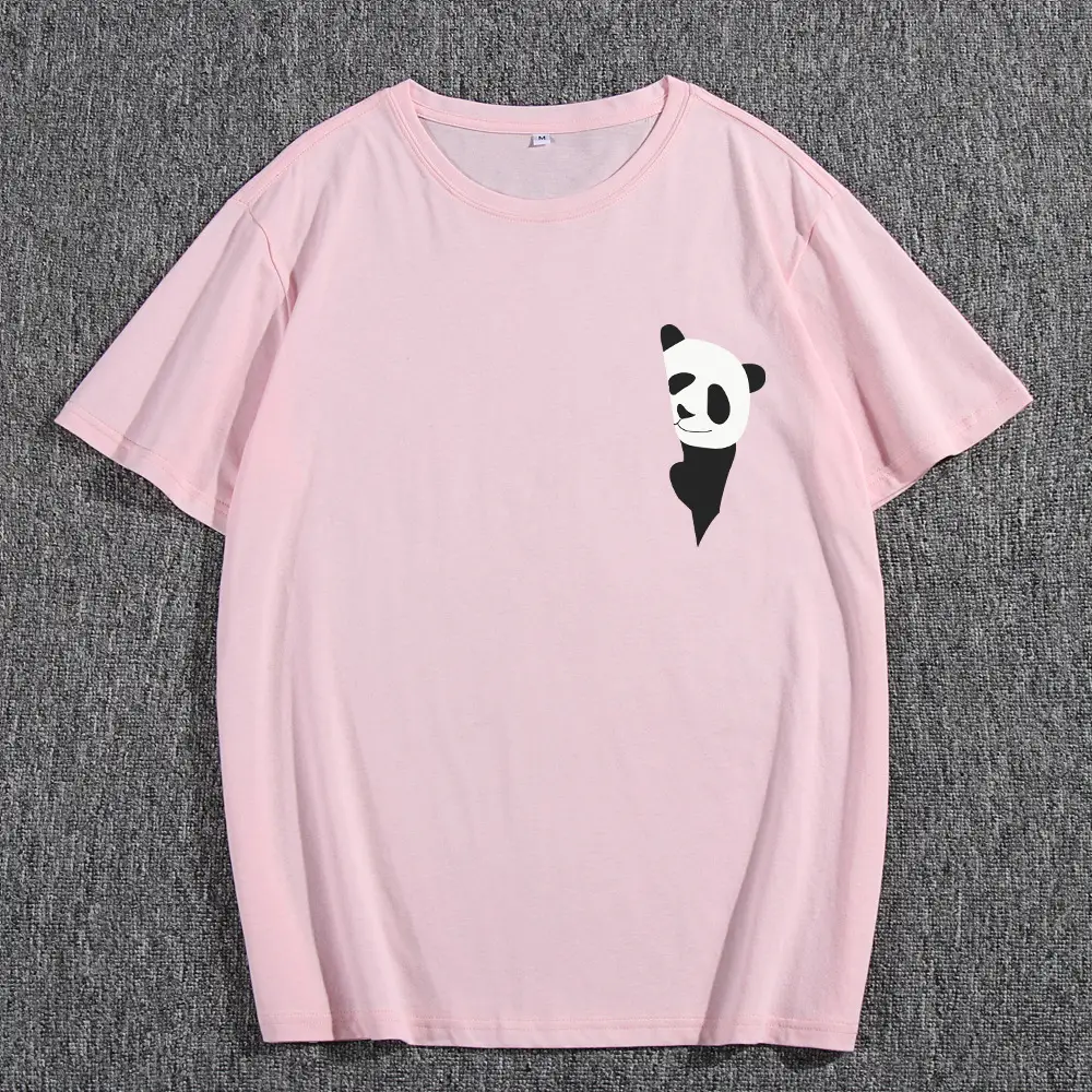 Panda Simple Cotton Short-sleeved T-shirt